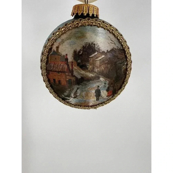Christmas by Krebs Santa on Silk 1897 BULLER CLOS Ornament Hand Decorated 1992 - Picture 10 of 16